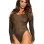 Snap Crotch Lurex Bodysuit - One Size - Black Gold