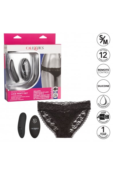 Remote Control Lace Panty Set - S/m