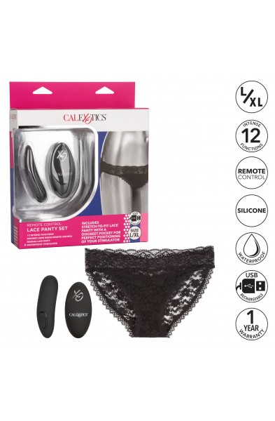 Remote Control Lace Panty Set - L/xl