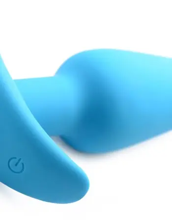 21x Silicone Butt Plug With Remote - Blue