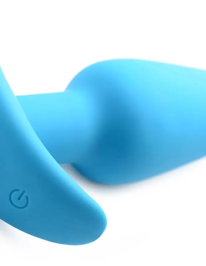 21x Silicone Butt Plug With Remote - Blue
