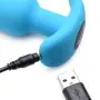 21x Silicone Butt Plug With Remote - Blue