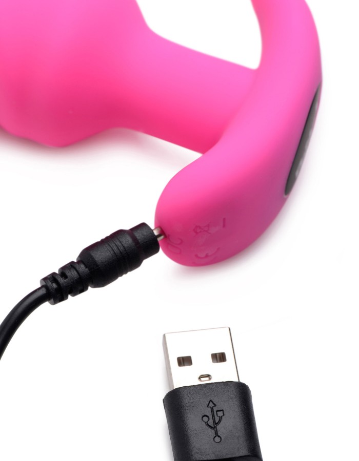 21x Silicone Swirl Plug With Remote - Pink