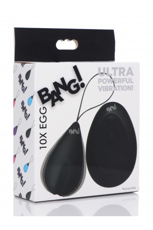 Bang - 10x Silicone Vibrating Egg - Black