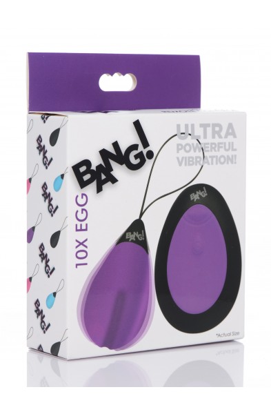 Bang - 10x Silicone Vibrating Egg - Purple