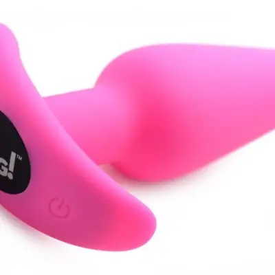 21x Silicone Butt Plug With Remote - Pink