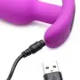 21x Silicone Butt Plug With Remote - Purple