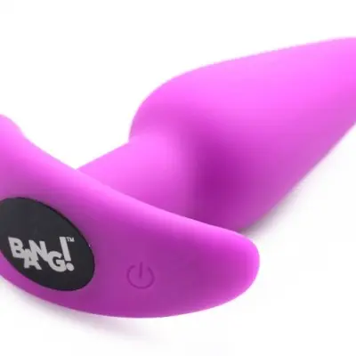 21x Silicone Butt Plug With Remote - Purple