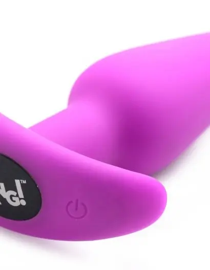 21x Silicone Butt Plug With Remote - Purple