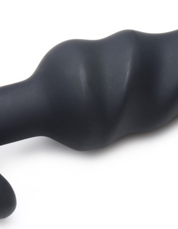 21x Silicone Swirl Plug With Remote -Black