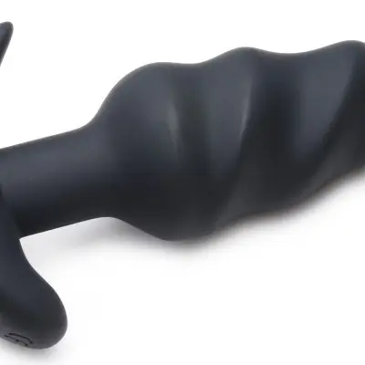 21x Silicone Swirl Plug With Remote -Black