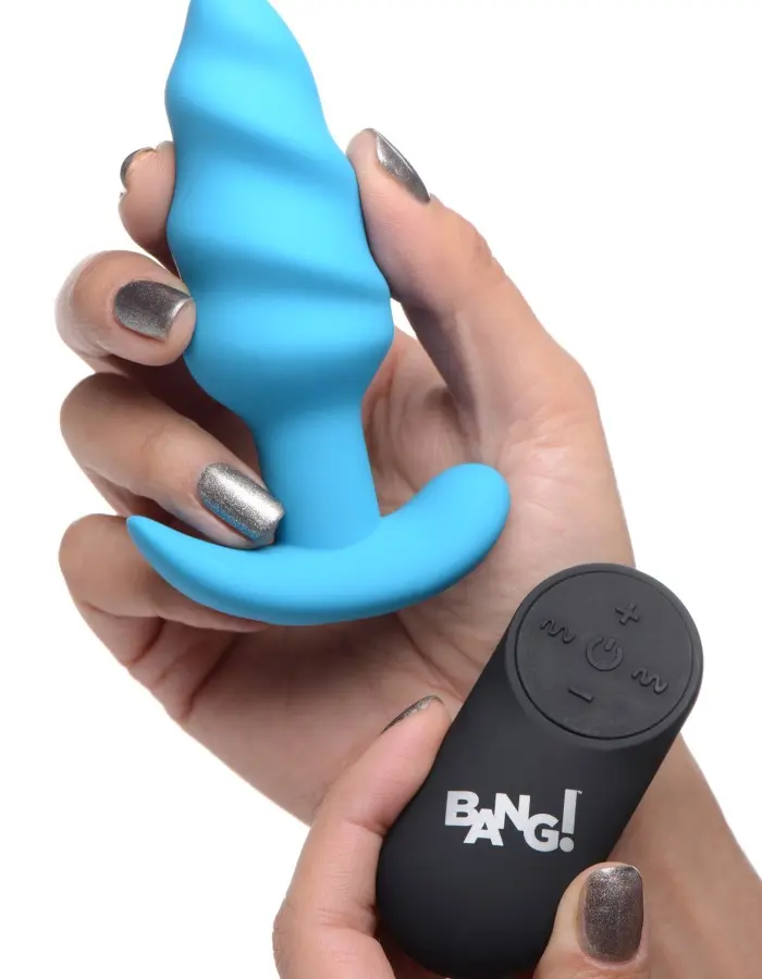 21x Silicone Swirl Plug With Remote - Blue