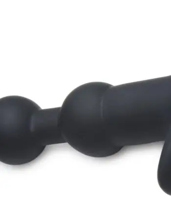 Bang - Vibrating Silicone Anal Beads and Remote Black
