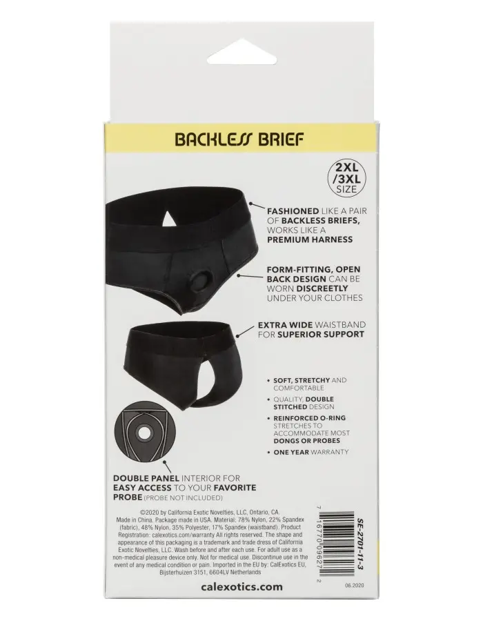 Boundless Backless Brief - 2xl/3xl - Black