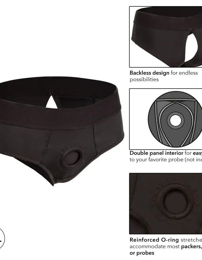 Boundless Backless Brief - 2xl/3xl - Black