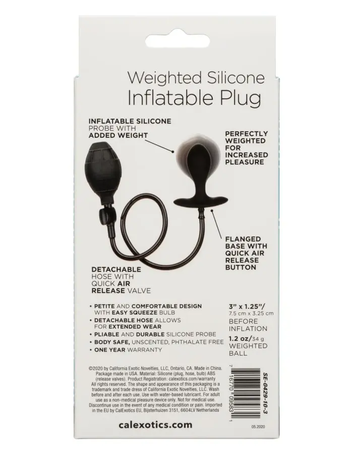 Weighted Silicone Inflatable Plug