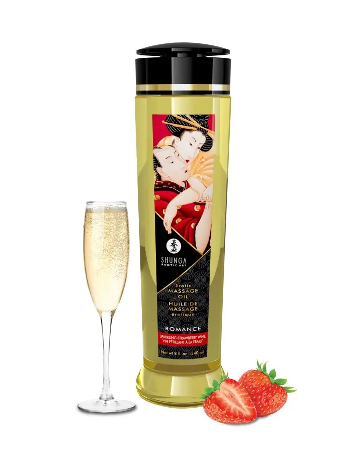 Massage Oils - Romance - 8 Fl. Oz. Sparkling Strawberry Wine