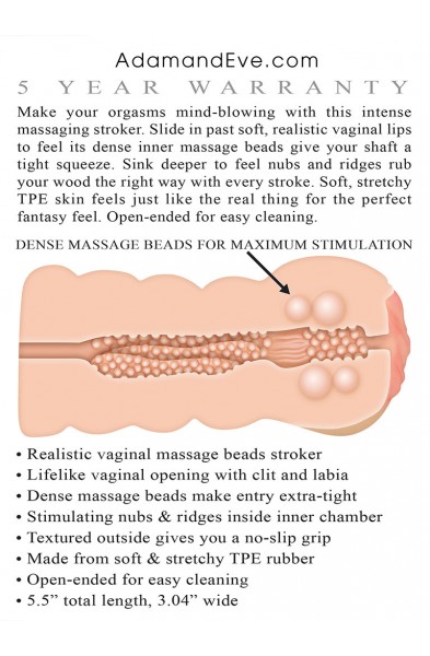 Adam's Tight Stroker With Massage Beads