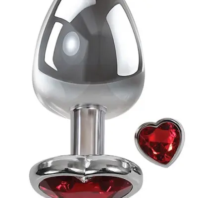 Medium Red Heart Gem Anal Plug