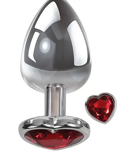Medium Red Heart Gem Anal Plug