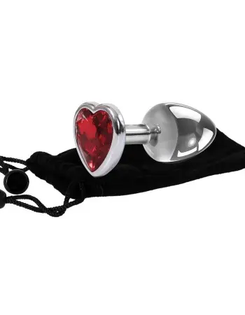 Medium Red Heart Gem Anal Plug