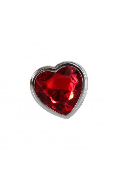 Large Red Heart Gem Anal Plug