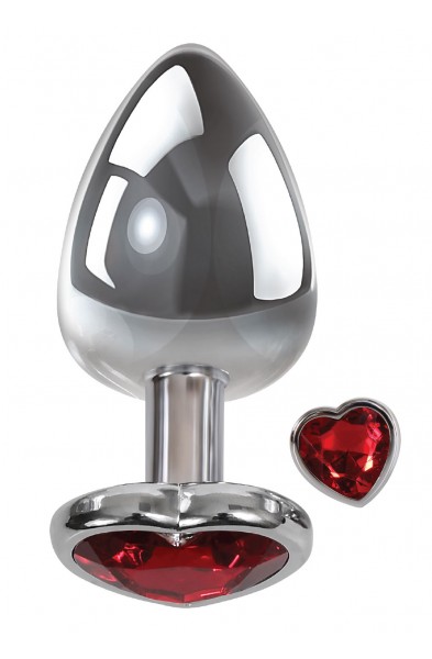 Large Red Heart Gem Anal Plug