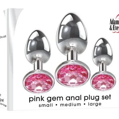 Pink Gem Anal Plug Set