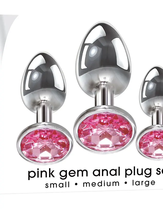 Pink Gem Anal Plug Set