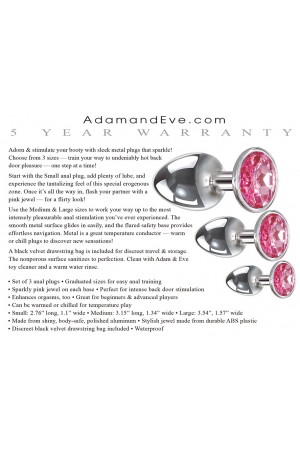 Pink Gem Anal Plug Set