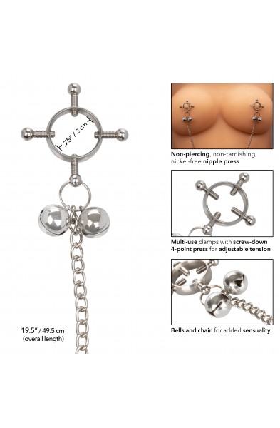 Nipple Grips 4-Point Nipple Press With Bells