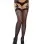 Sheer Stockings With Rhinestone Bow Backseam - One Size - Black