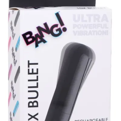 10x Rechargeable Vibrating Metallic Bullet - Black