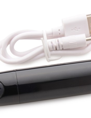 10x Rechargeable Vibrating Metallic Bullet - Black