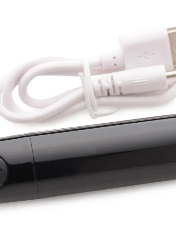 10x Rechargeable Vibrating Metallic Bullet - Black