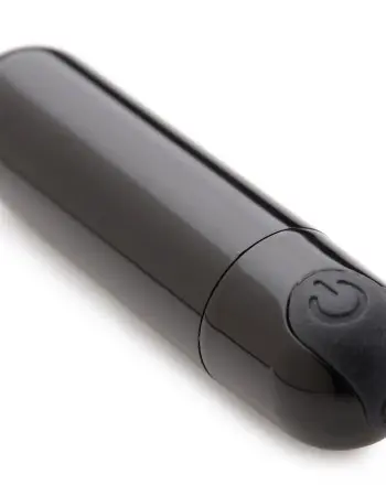 10x Rechargeable Vibrating Metallic Bullet - Black