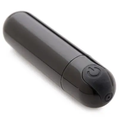 10x Rechargeable Vibrating Metallic Bullet - Black
