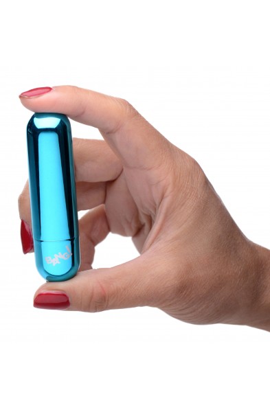 10x Rechargeable Vibrating Metallic Bullet - Blue