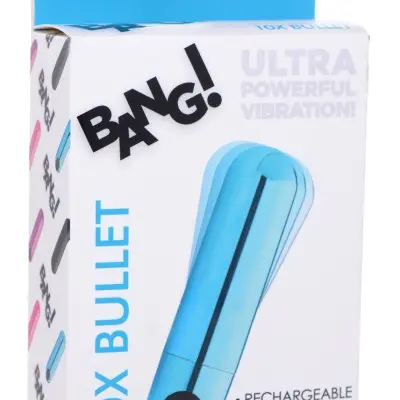 10x Rechargeable Vibrating Metallic Bullet - Blue