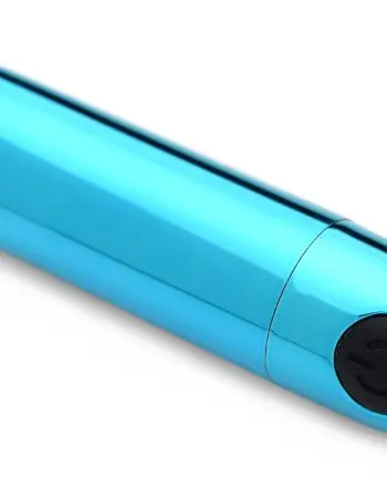 10x Rechargeable Vibrating Metallic Bullet - Blue