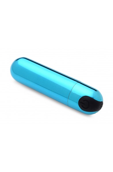 10x Rechargeable Vibrating Metallic Bullet - Blue