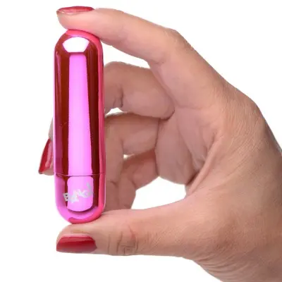 10x Rechargeable Vibrating Metallic Bullet - Pink