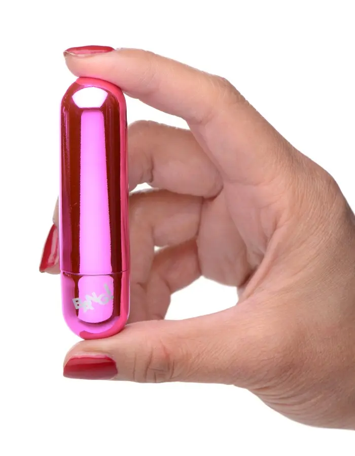 10x Rechargeable Vibrating Metallic Bullet - Pink
