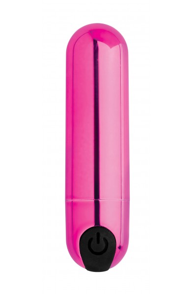 10x Rechargeable Vibrating Metallic Bullet - Pink