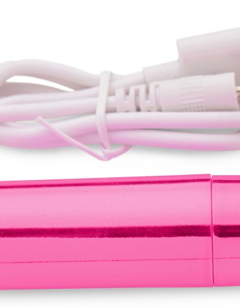 10x Rechargeable Vibrating Metallic Bullet - Pink