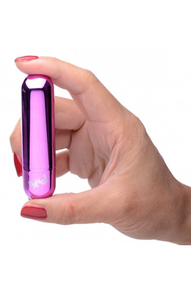 10x Rechargeable Vibrating Metallic Bullet - Purple