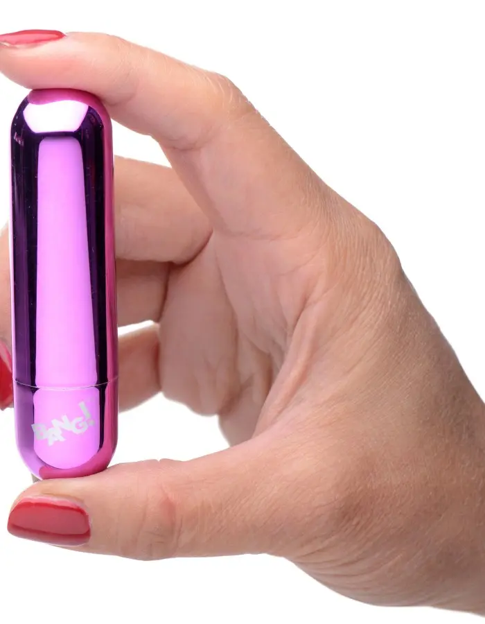 10x Rechargeable Vibrating Metallic Bullet - Purple
