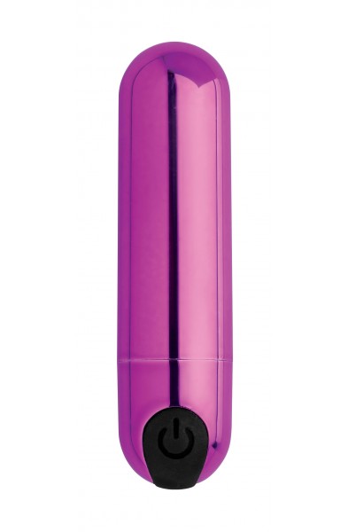 10x Rechargeable Vibrating Metallic Bullet - Purple