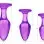 Glitter Gem Anal Plug Set - Purple