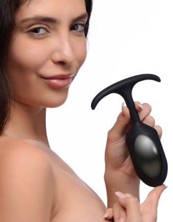 Premium Silicone Weighted Anal Plug - Large